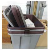 Lot of 5 Sterilite plastic totes