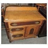 Ash and walnut commode