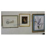 Lot of 3 pictures and frames