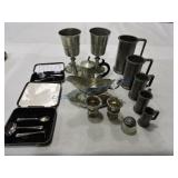 Pewter 5 piece measurer mug set and
