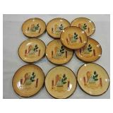 Pennsbury Pottery lot of 10- 1970 Christmas plates