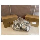 Three boxes of 32 sets each canning lids and