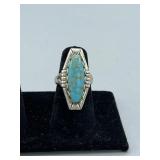 Sterling silver ring size 5 total weight 6.3 g