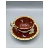 Tea cup and saucer set, the tea cup stands 2