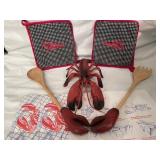 Collection of lobster kitchen decor including
