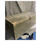 Old military trunk/ locker make of plywood.