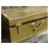 Nice OD green chest, front leather handle is torn