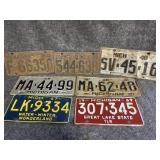Nice collection of vintage license plates with
