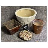 Flower pots and new stones