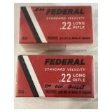 Federal standard velocity 22 long rifle. 50