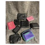 Lot  Of 9 Smaller Wallet And Card Holders