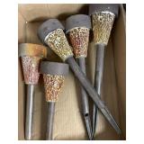 Set of five outdoor solar lights