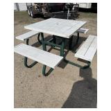 Four bench picnic table top is 38" x 38" great