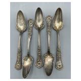 Vintage Set of 5 spoons - Wm A Rogers Al pat apr