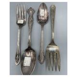 Collection of vintage silverware For spoons one