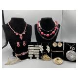 Collection of vintage costume jewelry