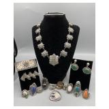 Lots of unmarked costume jewelry