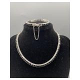 Beautiful sterling silver necklace and bracelet