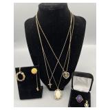 Group of 10 in 14 karat gold plated and gold