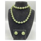 Bakelite necklace and earrings