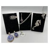 Lot of miscellaneous sterling silver jewelry