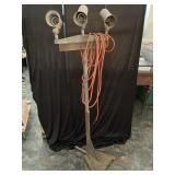 Industrial light holds three bulbs Will need a