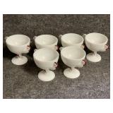 Westmoreland Rooser Milk Glass Custard Cups