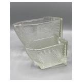 Vintage Gerrix Textured Glass Hoosier Cabinet