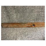 Vintage Stanley Wood/Brass 28" level
