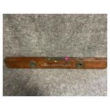 Vintage Stanley Wood/Brass 26" Level
