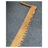 Vintage Two Man Crosscut Saw 66"