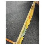Vintage Two Man Crosscut Saw  Painted