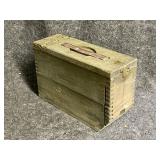 WWI Wood Ammo Box with Leather Strap