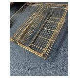 Vintage pair of wire baskets. Each basket