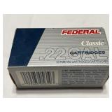 Federal Classic No. 12 bird shot, 22 long rifle.