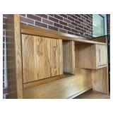 Two piece computer desk measures 66 inches wide