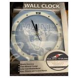 Maine Black Bears Baby Blue Wall Clock
