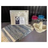 Misc home lot including new full size sheet set