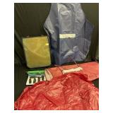 Straight razor, combs, aprons, etc.