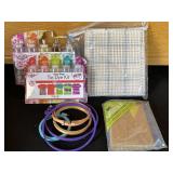 Lot of crafting items. One of the tie dye kits