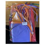 Bag of new aprons, in 12 different colors- look