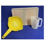 Large food storage, pitcher and colander