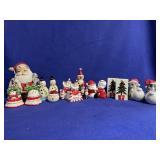 Lot of Christmas/Santa/Mrs Clause salt & pepper