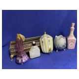 Quantity of vintage bottles, perfume, and decor