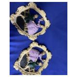 Heavy plaster painted Victorian wall decor 15"x14"