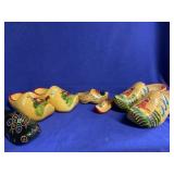 Quantity of painted Dutch wooden shoes