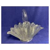 Large glass basket 11" tall 14" wide