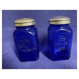 Large Cobalt blue salt and pepper shakers 4-1/2"