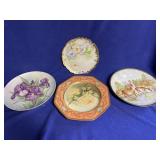 4 Decorative Plates (1) 9", (3) 10"