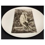 Black and white nude photo on dish